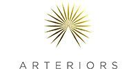 The logo for arteriors is a sun with rays coming out of it.