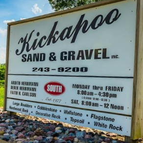 Kickapoo Sand & Gravel signage