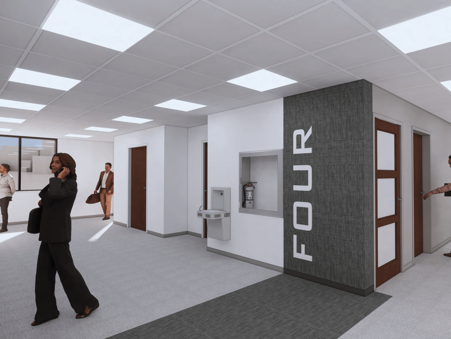 renovated hallways Plaza Towers Springfield Property