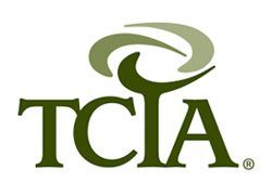 TCIA logo in dark green; stylized tree top over stacked letters