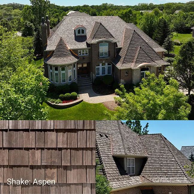 Shake aspen roof