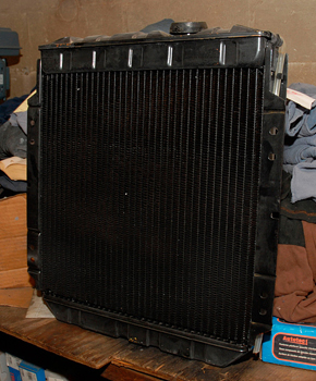 Black car radiator