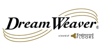 Logo for Dream Weaver, a brand of Engineered Floors, featuring stylized text and sweeping curved lines.