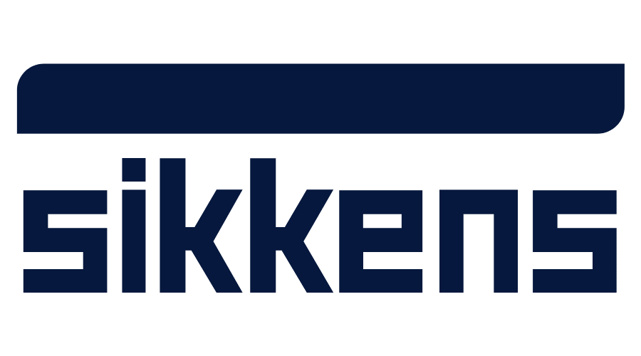 Sikkens logo: Dark blue block above the word 