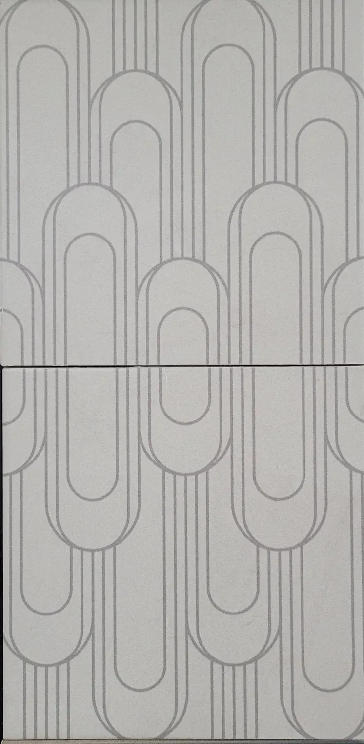 Abstract gray geometric wallpaper with repeating rounded arch and oval line patterns