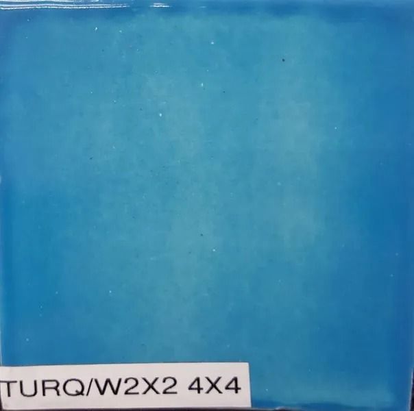 Blue water color swatch with a small white label reading “TURQ/W2X2 4X4”