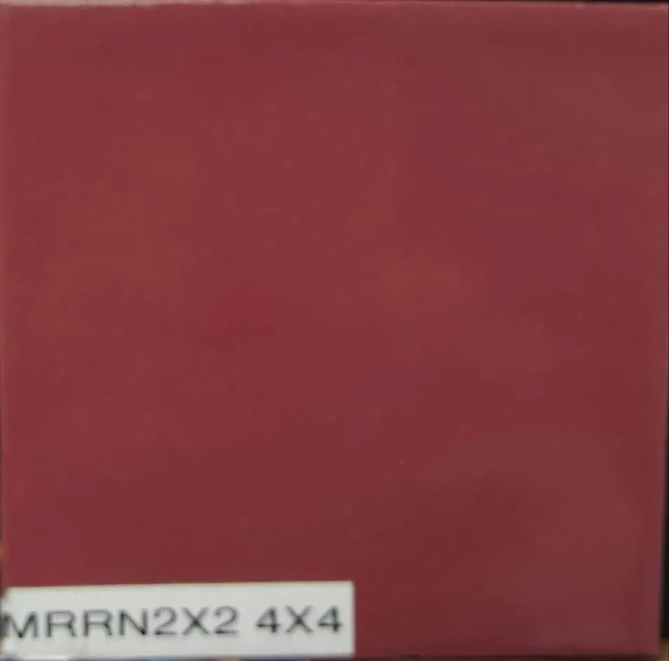 Red rectangular panel with a small white label reading “MRRN2X2 4X4” at the bottom left.