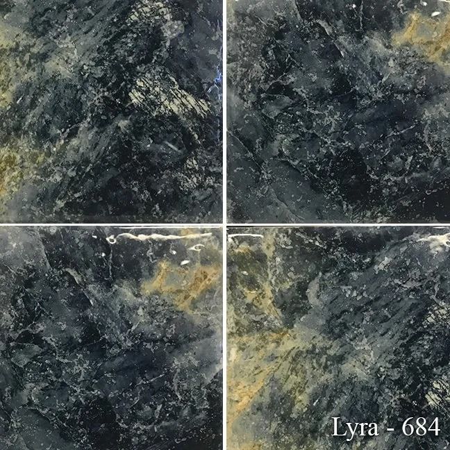 Dark green and gray marble-like stone texture with pale gold veins, shown in four tiled panels.