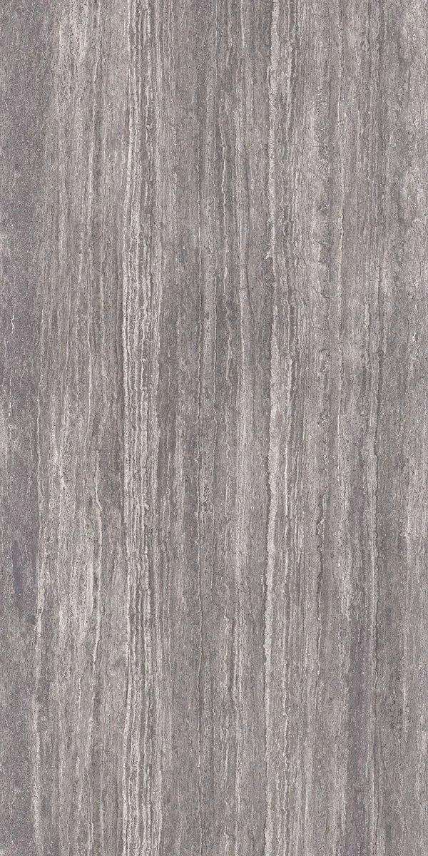 Gray textured surface with vertical streaks, resembling wood grain or brushed stone.