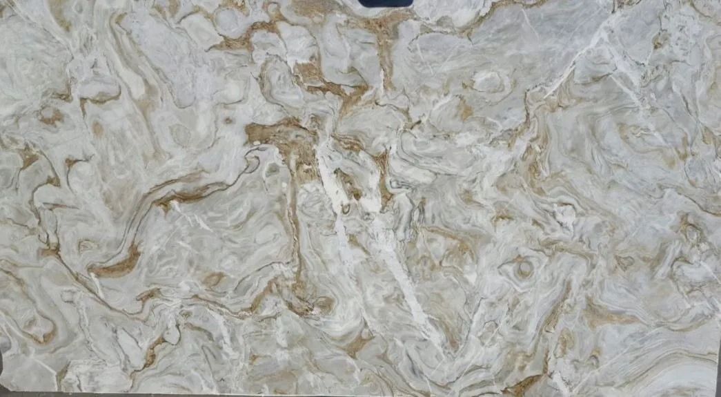 Abstract beige and gray marble texture with flowing veined patterns