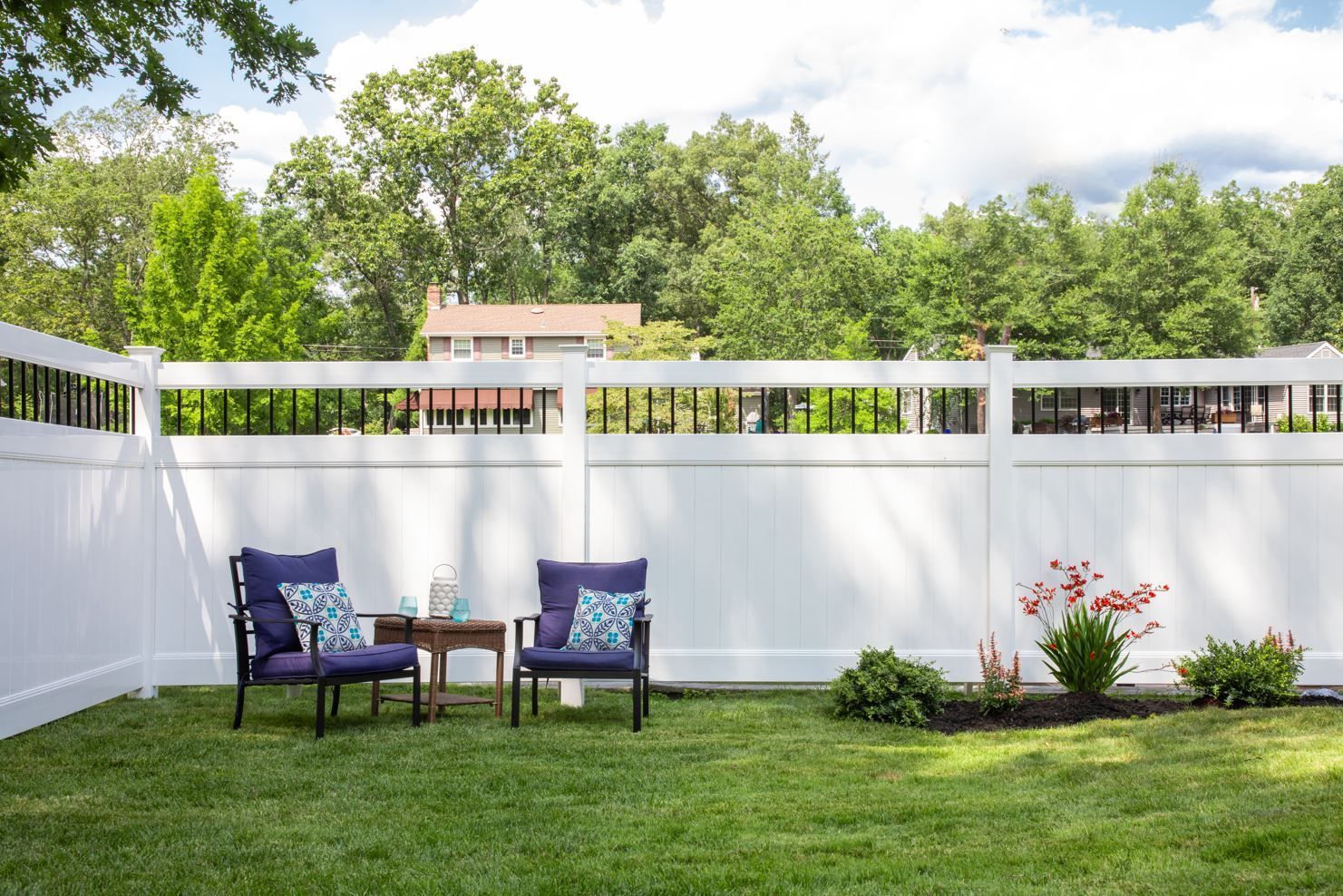 Vinyl fence installation