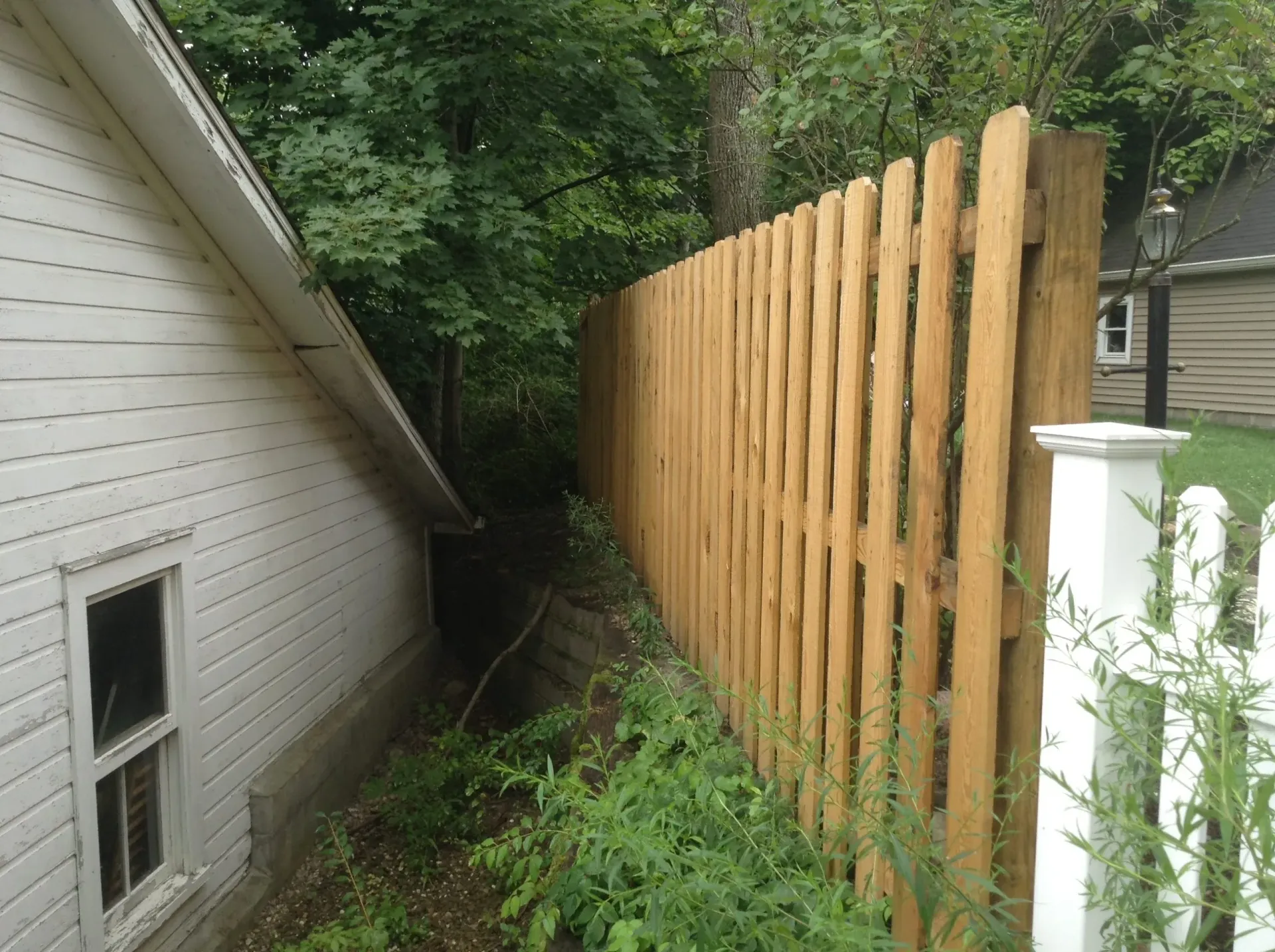 Wood fencing