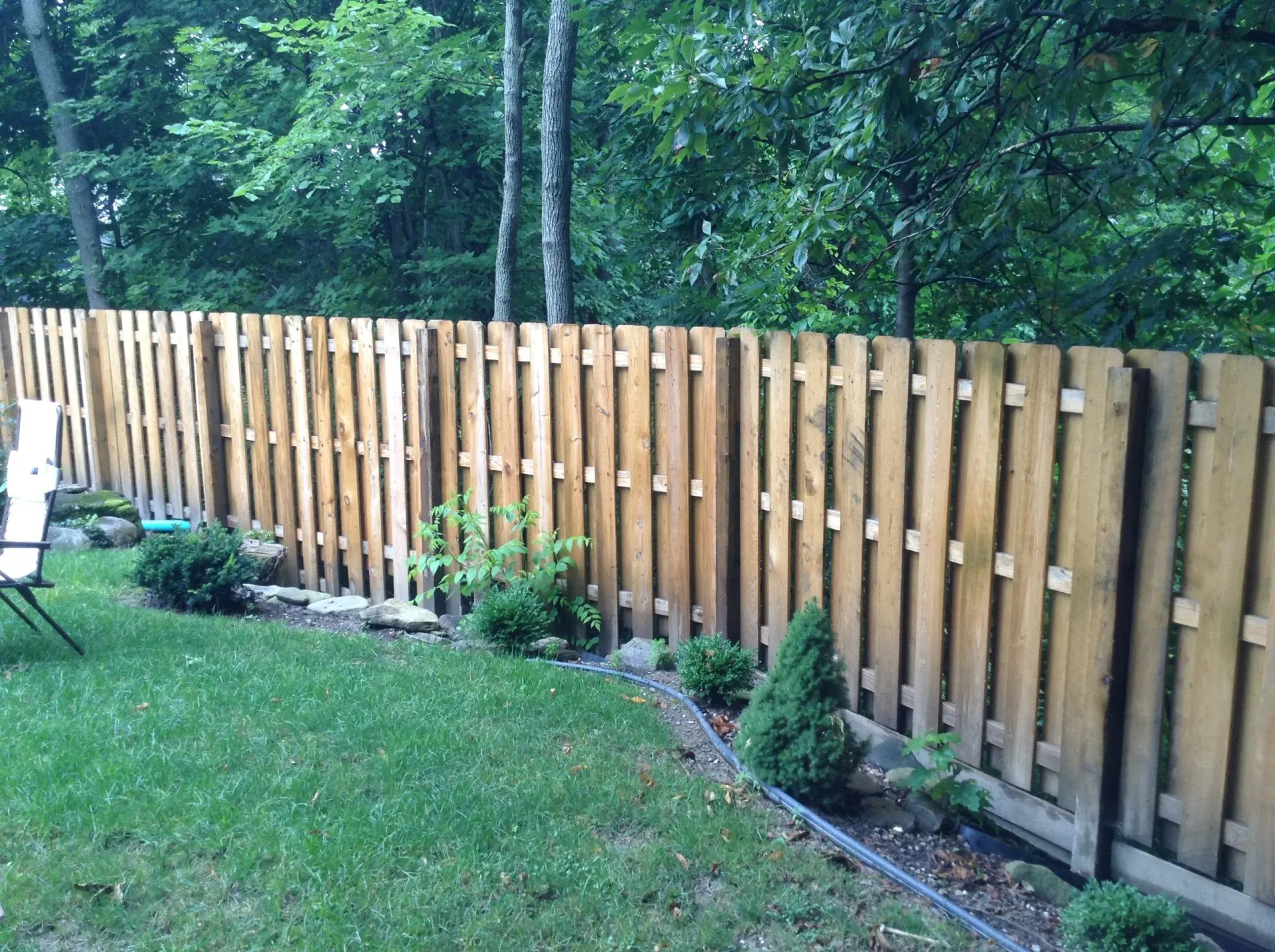 Wood fencing