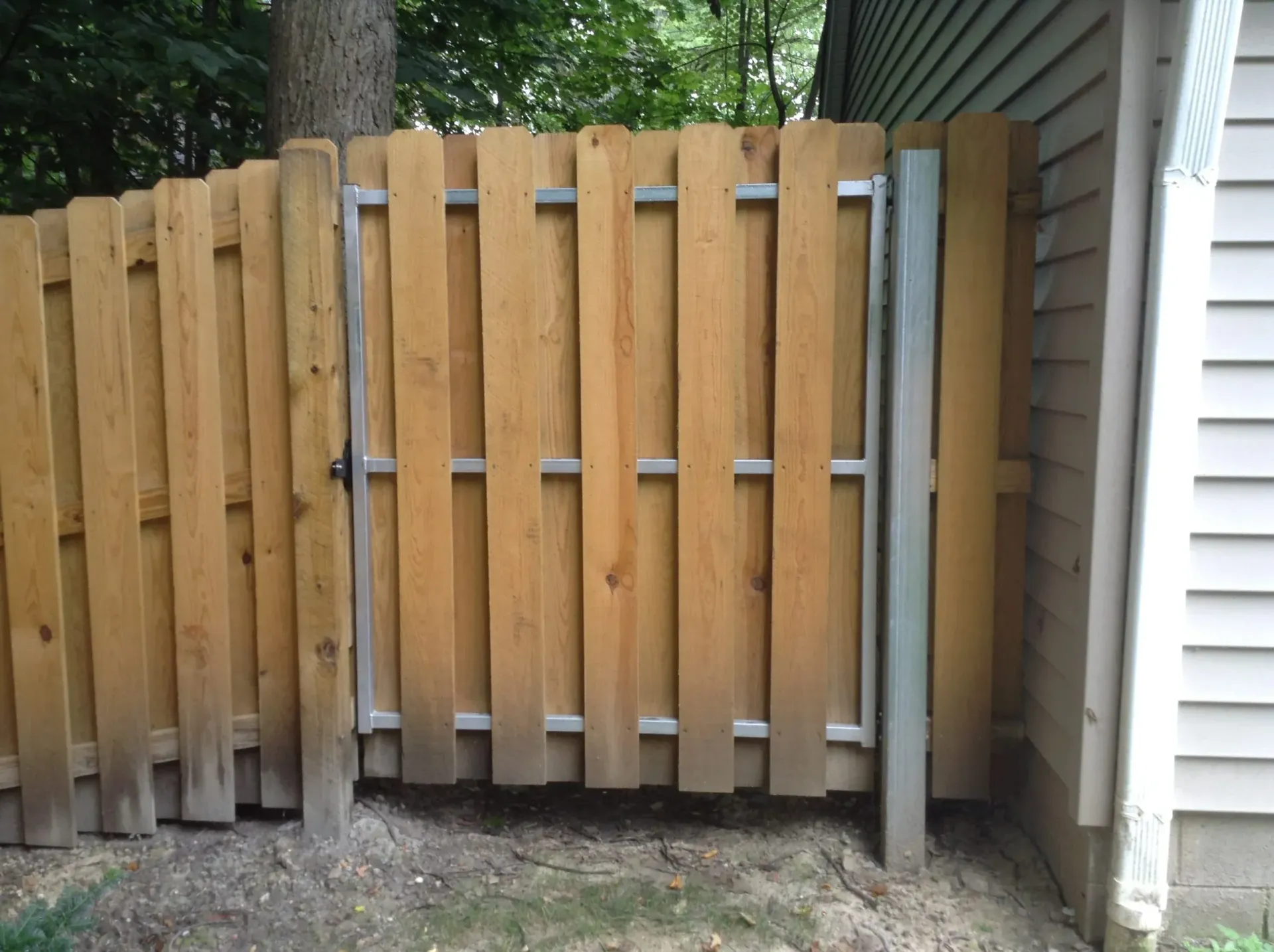 Wood fencing