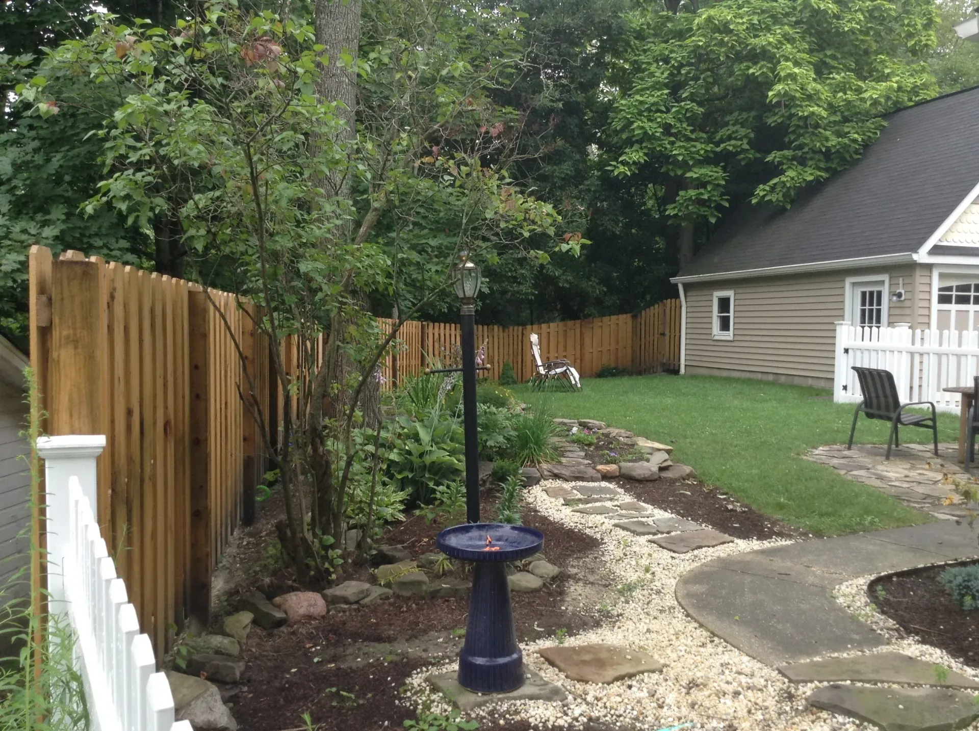 Wood fencing