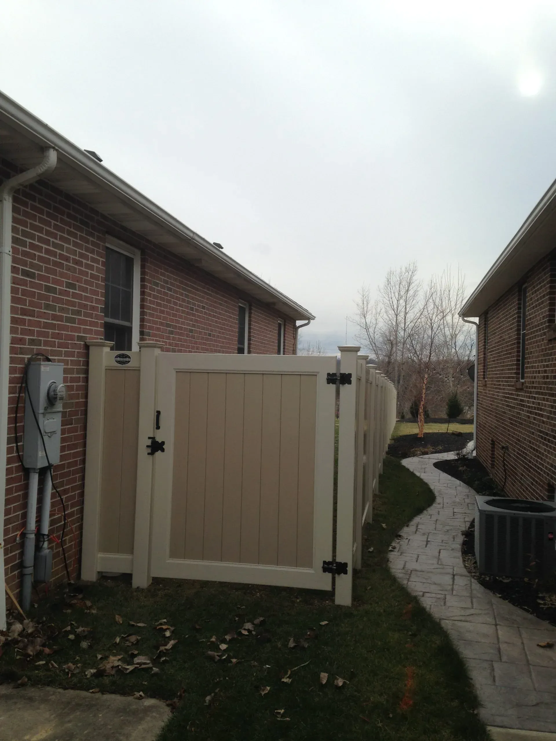 Vinyl fence installation