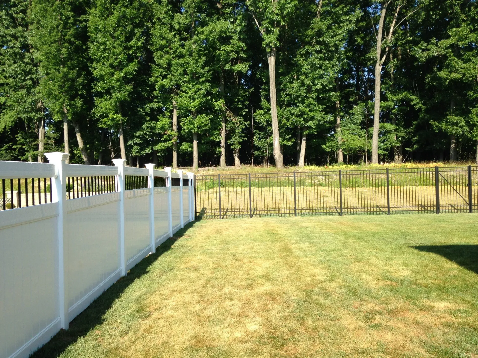 Vinyl fence installation