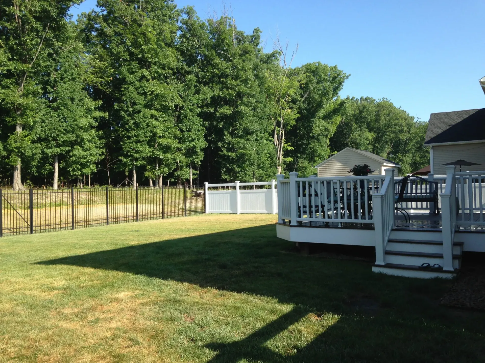 Vinyl fence installation