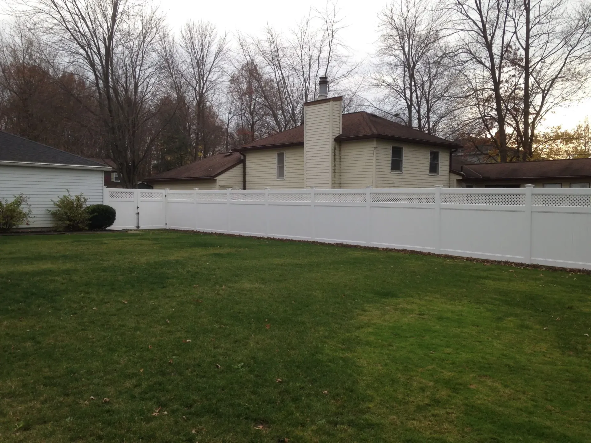 Vinyl fence installation
