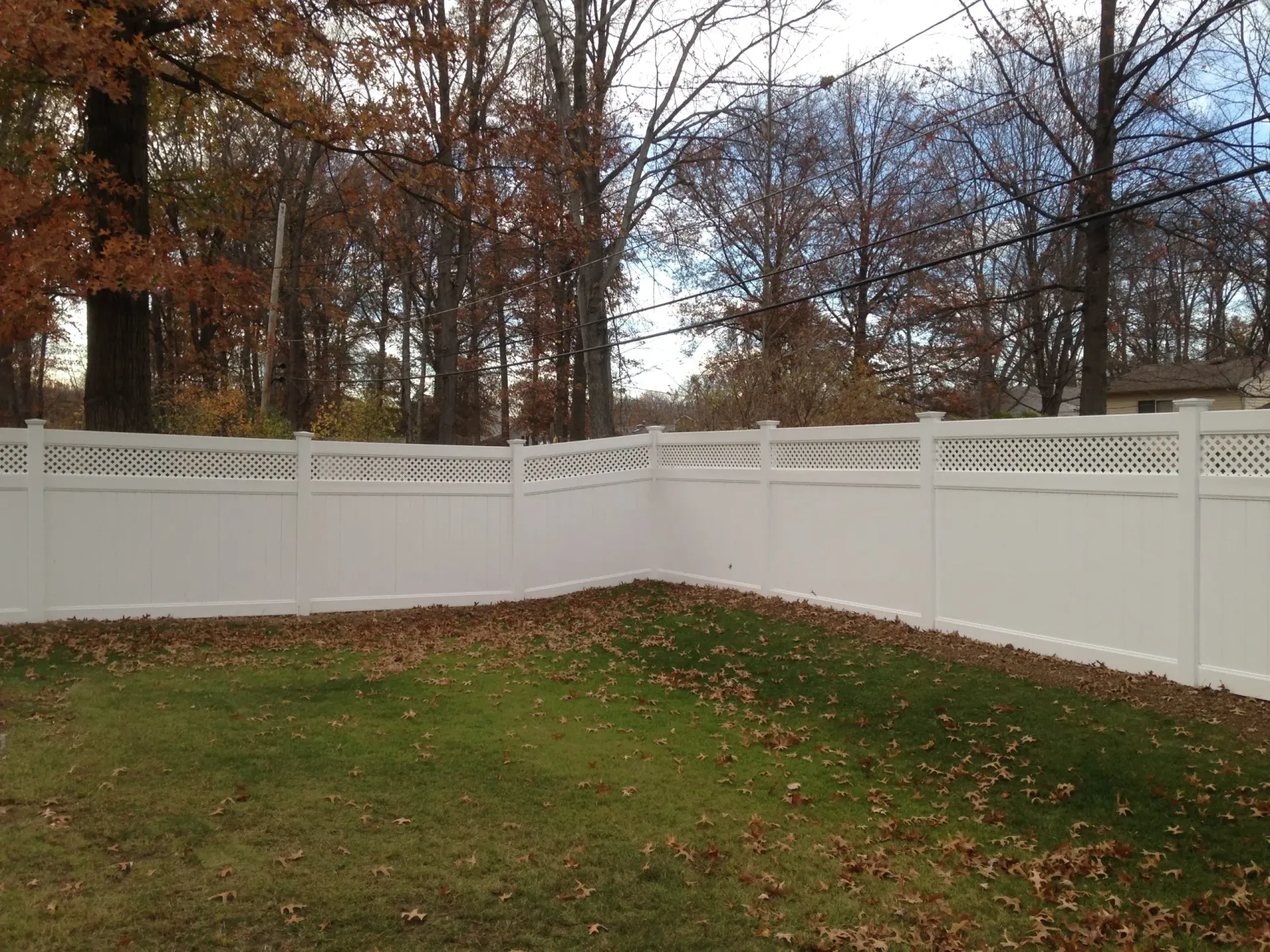 Vinyl fence installation