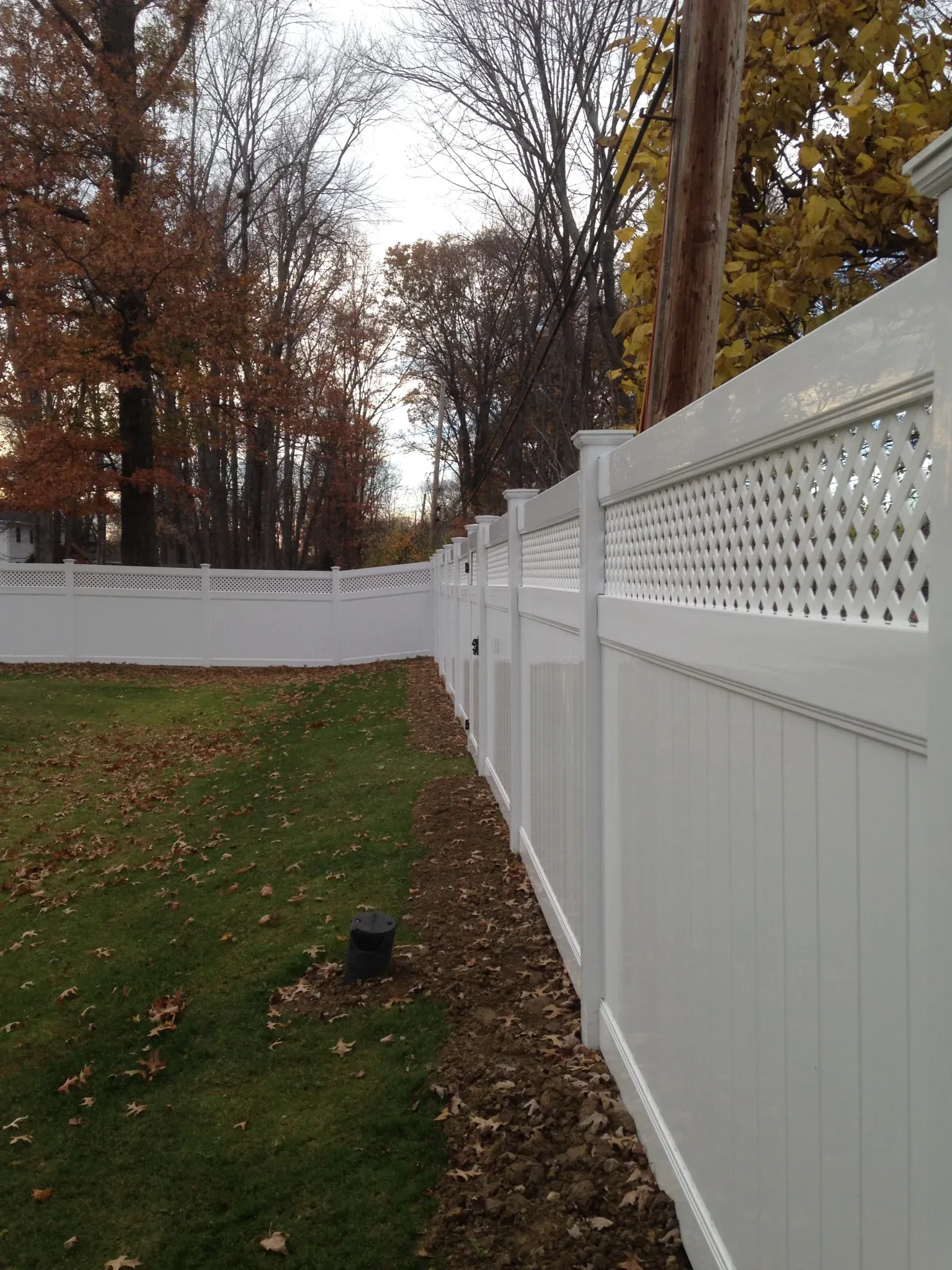 Vinyl fence installation
