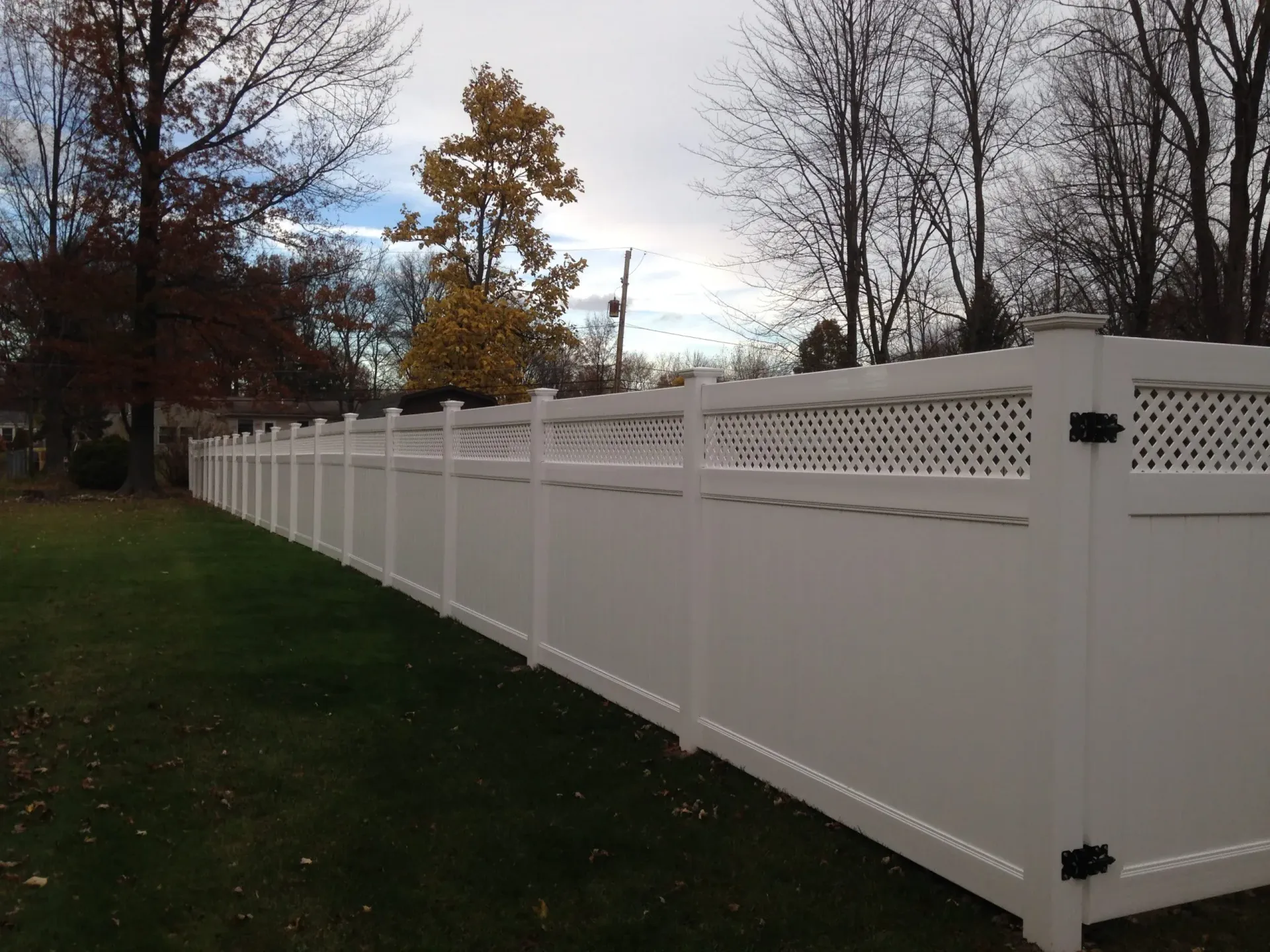 Vinyl fence installation