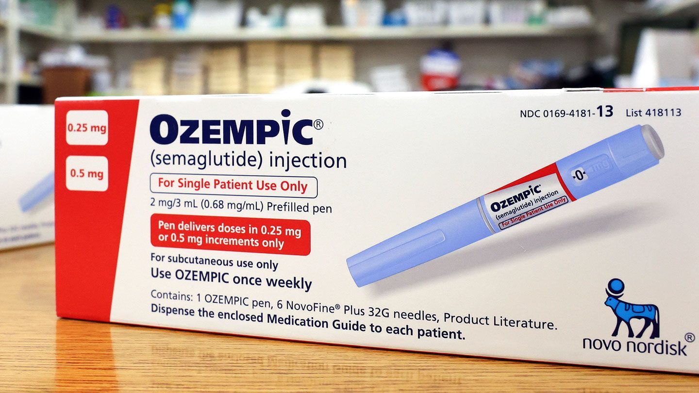 A picture of an Ozempic prescription box