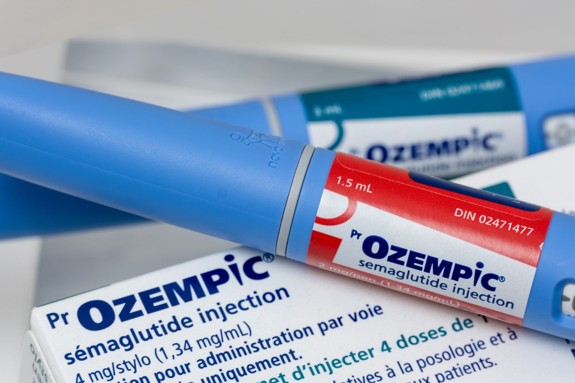 A photo of an Ozempic box by Novo Nordisk