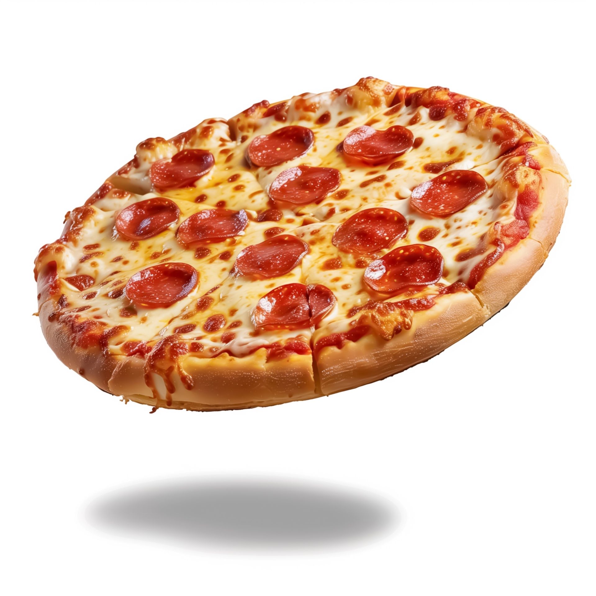 A pepperoni pizza