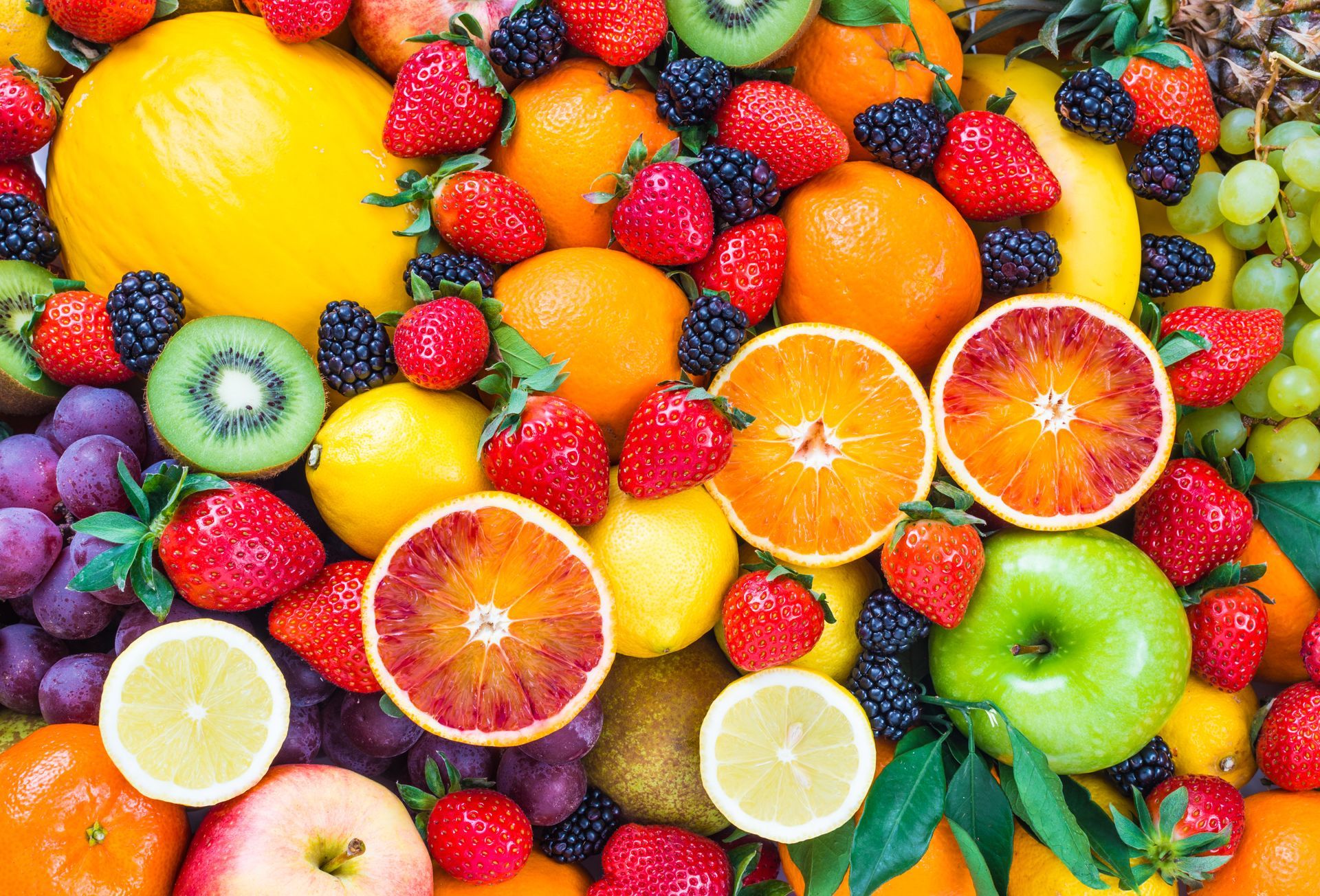 A table full of fruit