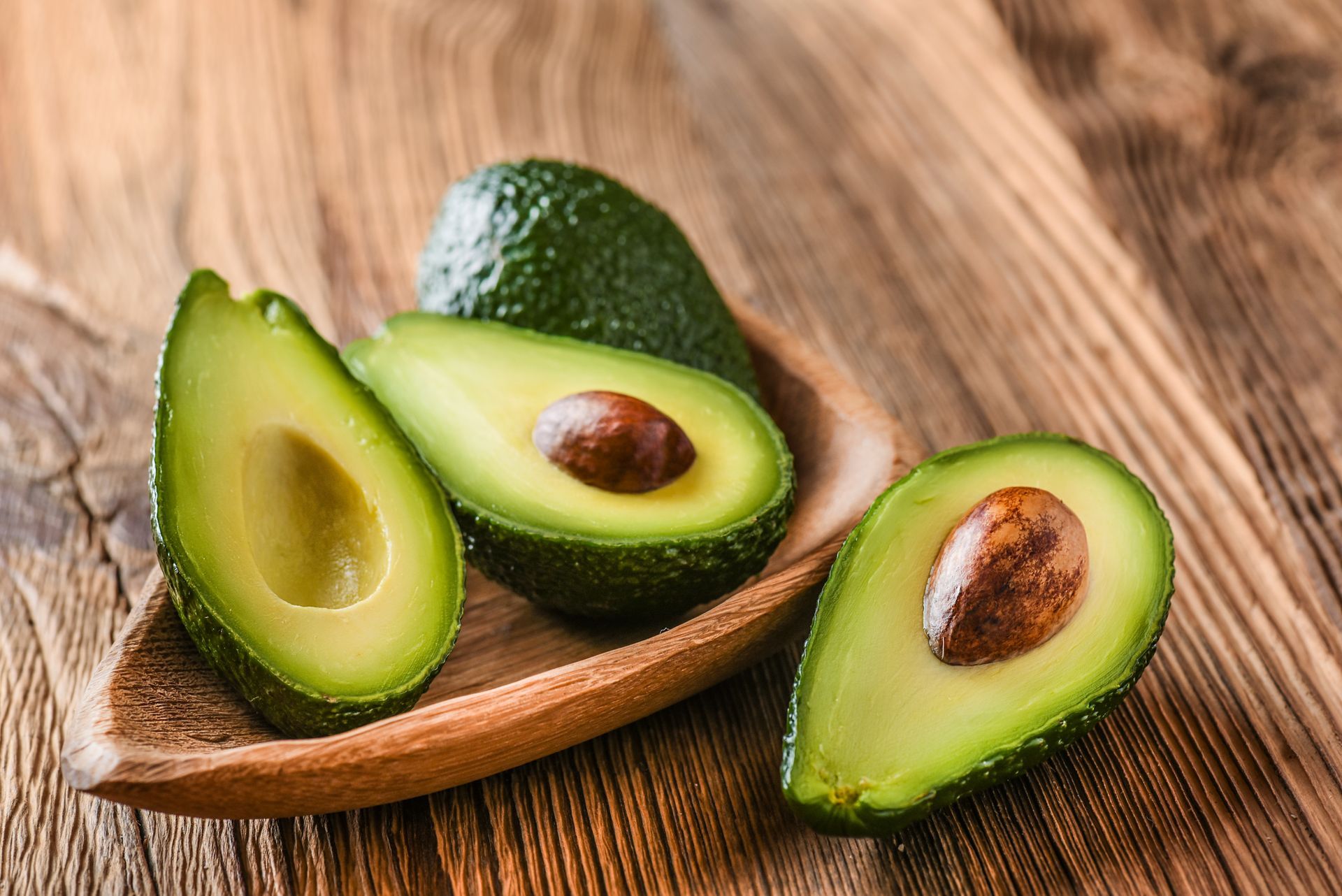 A photo of a sliced avocado