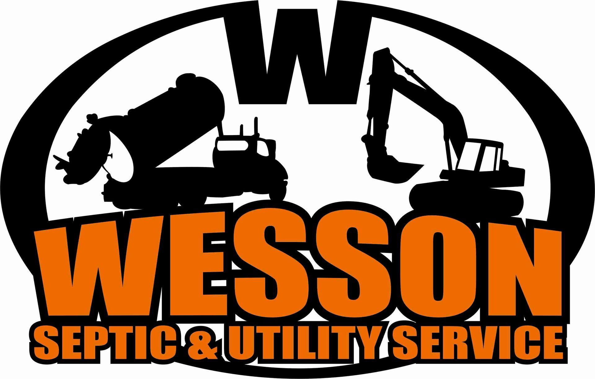 Wesson Septic Tank Service Inc logo in orange and black text