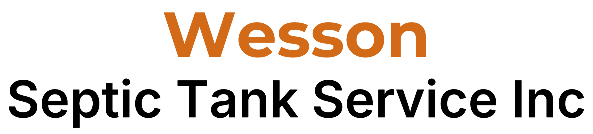 Wesson Septic Tank Service Inc logo in orange and black text