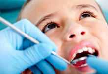 little boy having a check-up