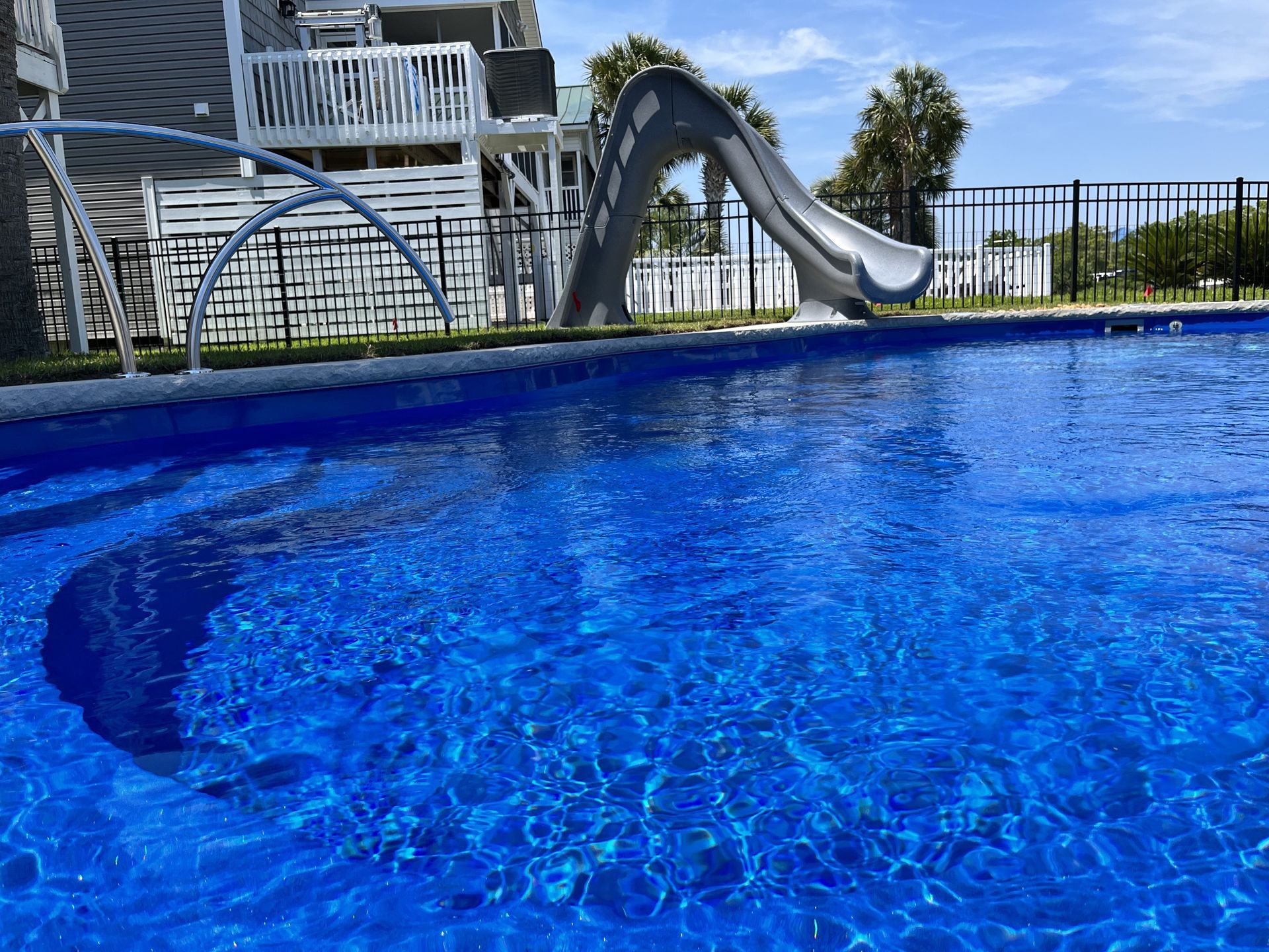 Myers Family pool with slide