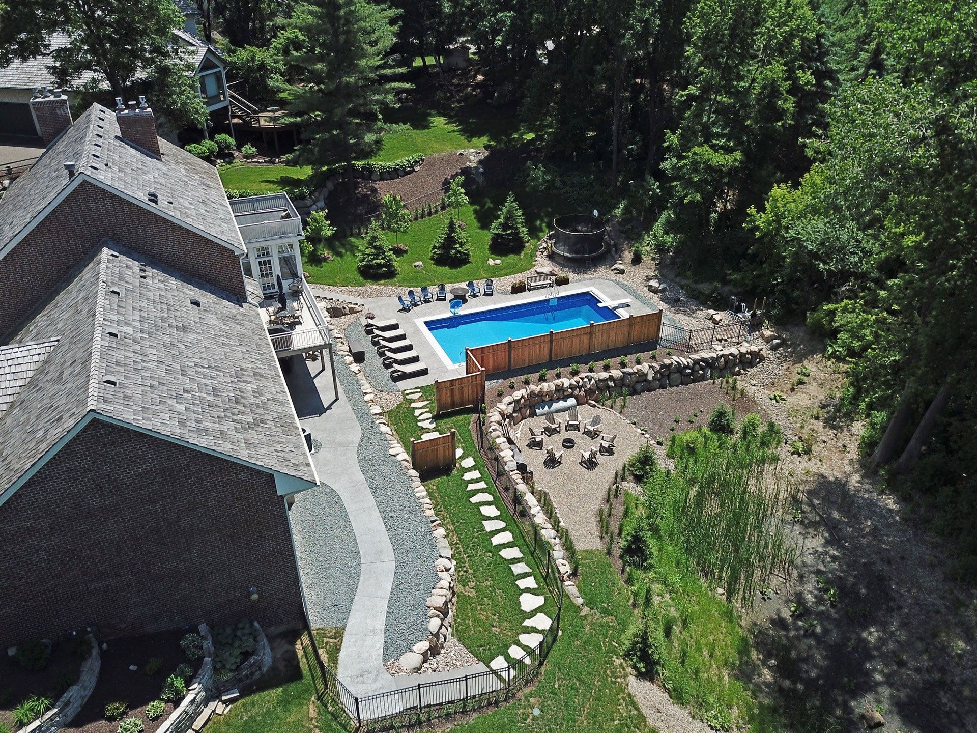 backyard and swimming pool in our Indian Hills project