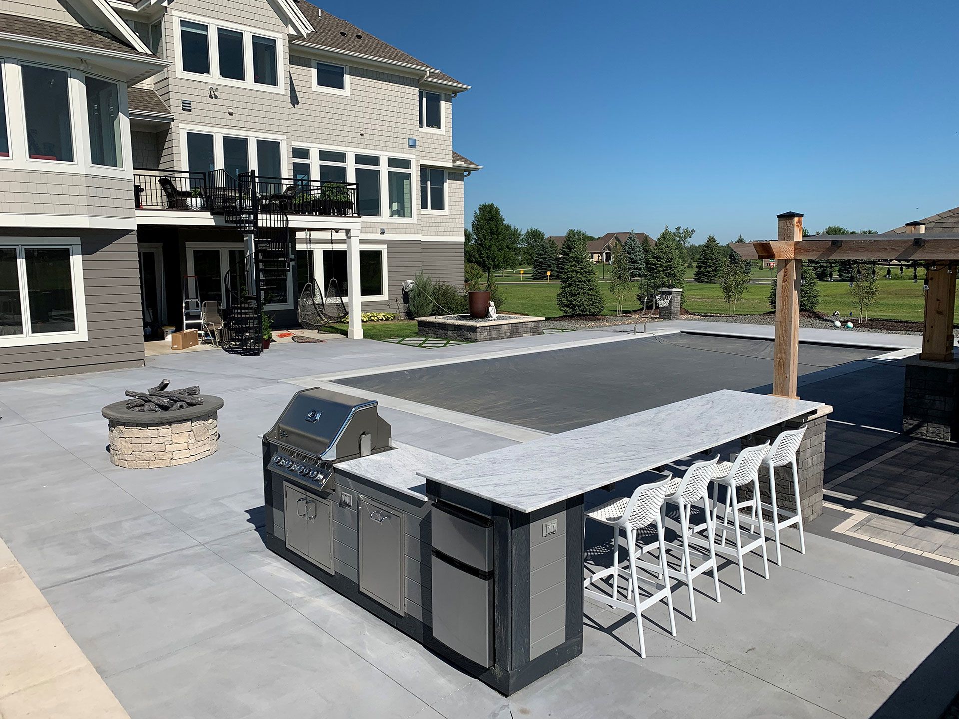 BBQ area in our project in Grey Fox Estates