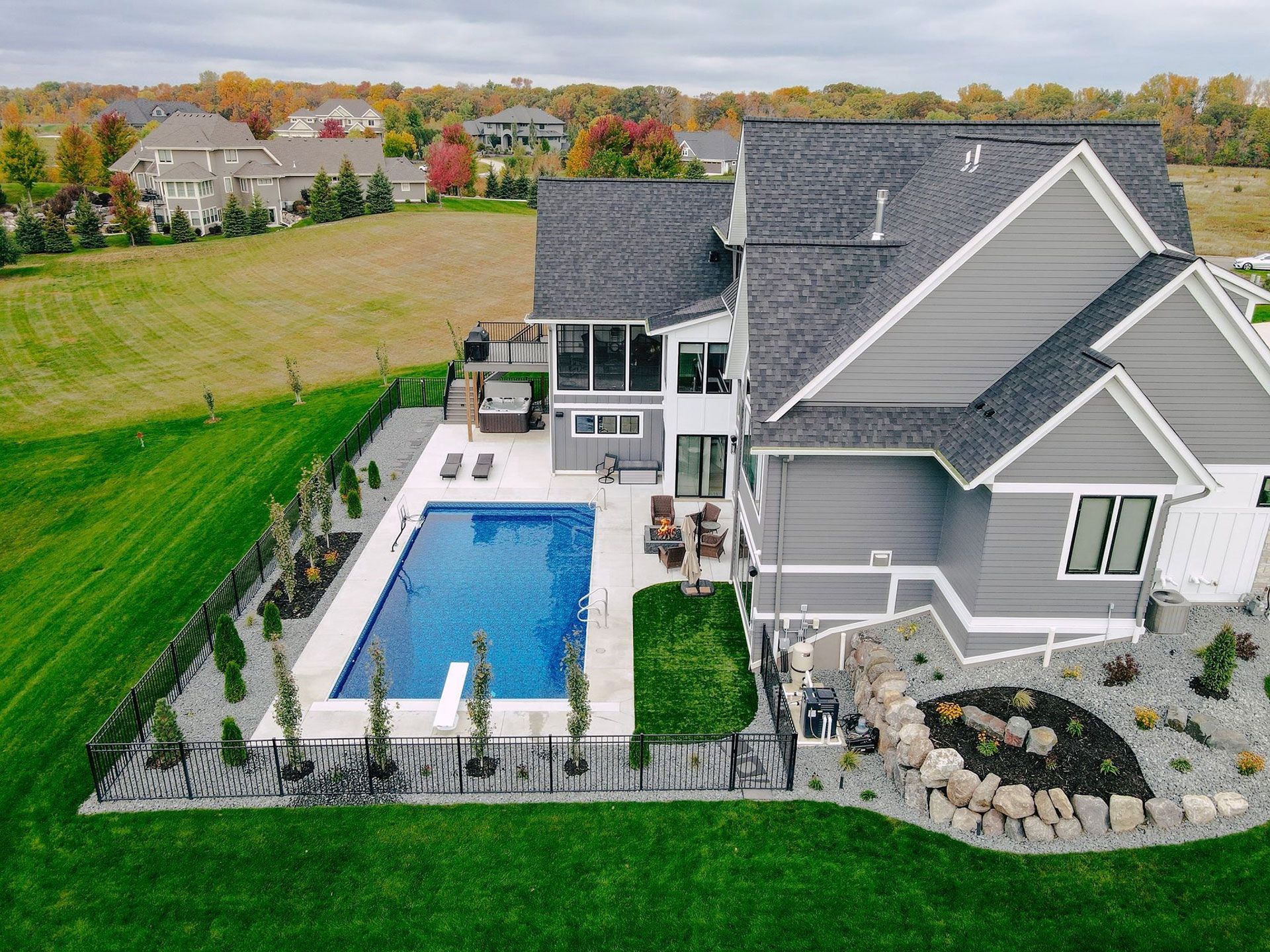 backyard of our project in Cress View Estates