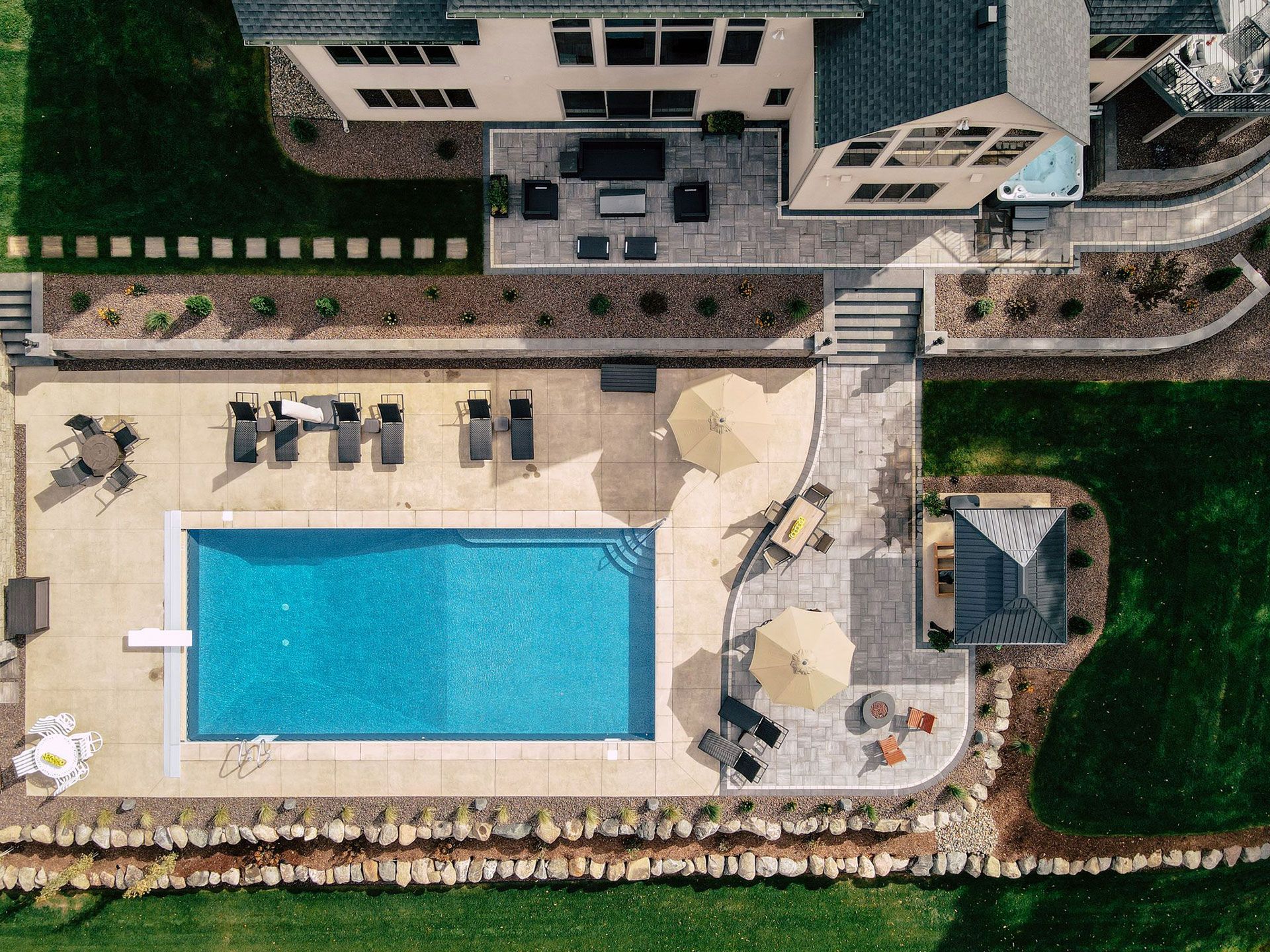 aerial shot of our project in Judicial Estates