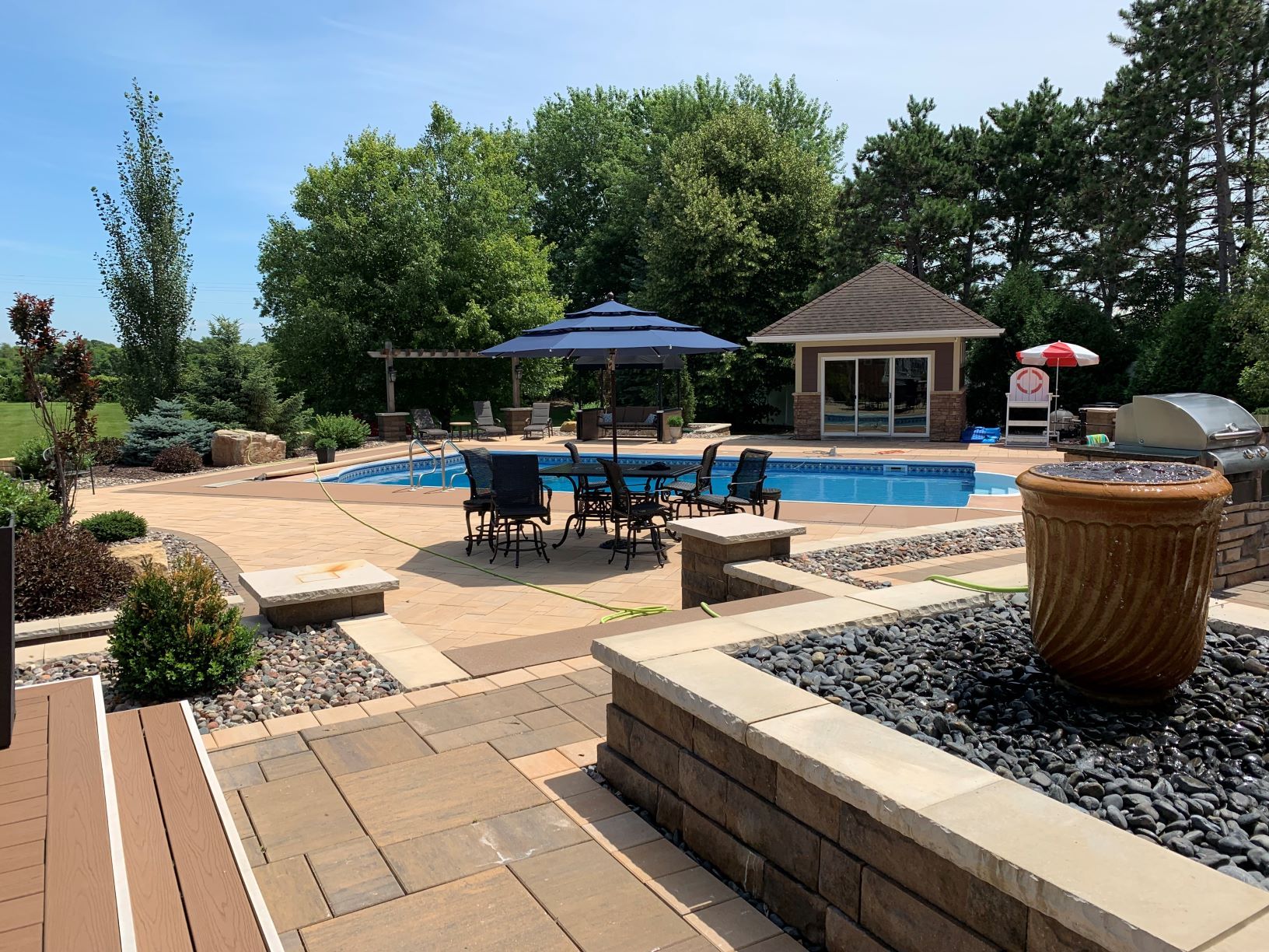 swimming pool area in Countryside Estates