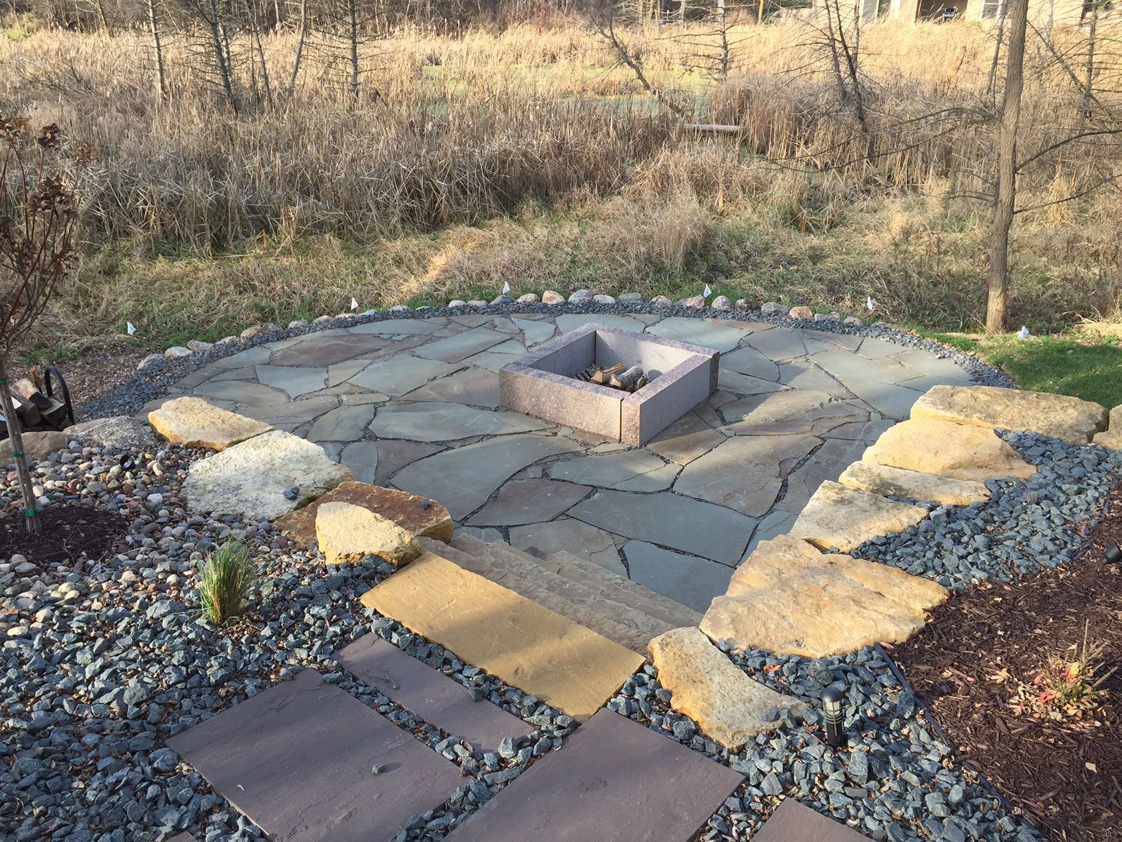 small firepit area