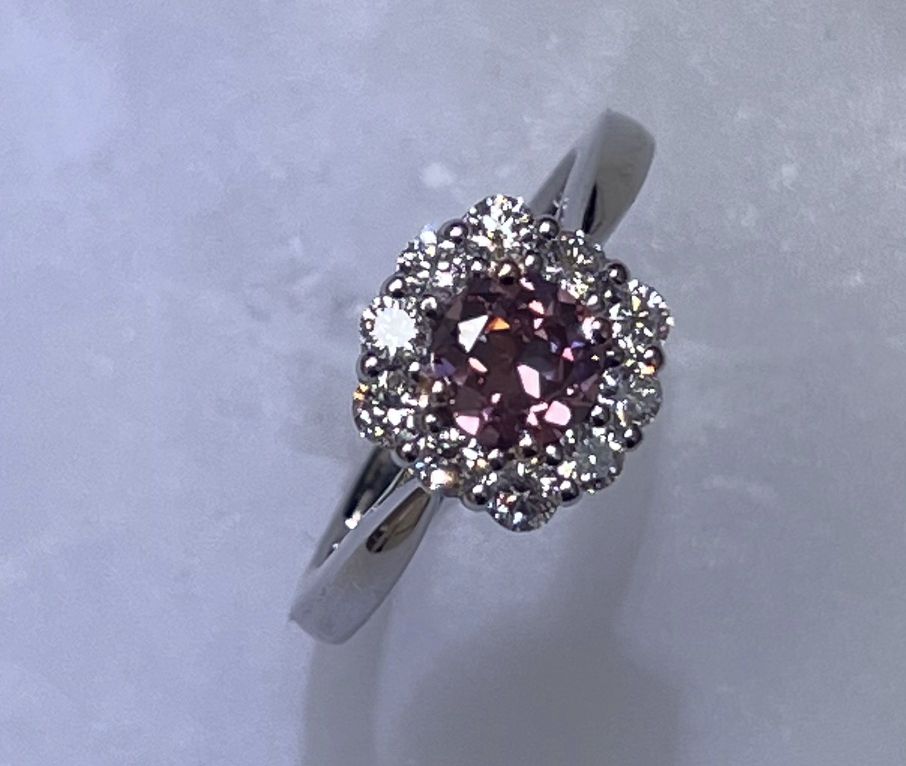 Engagement ring with yellow stone