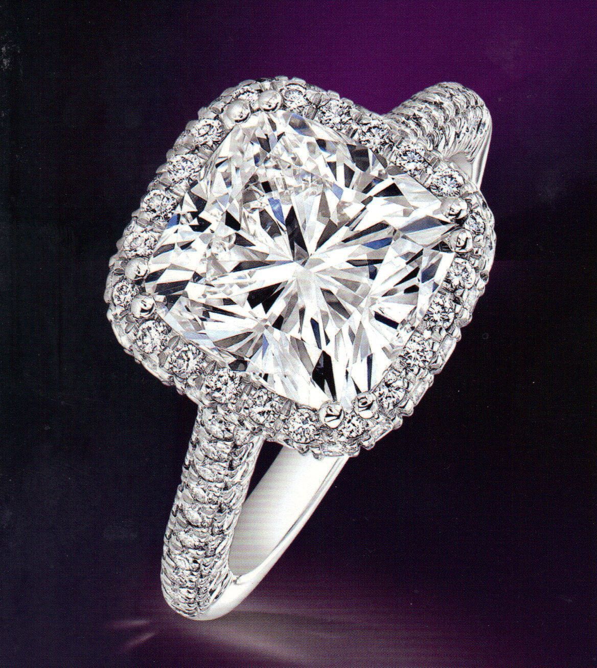 Engagement ring with diamond
