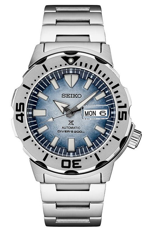 Seiko watch with blue accent