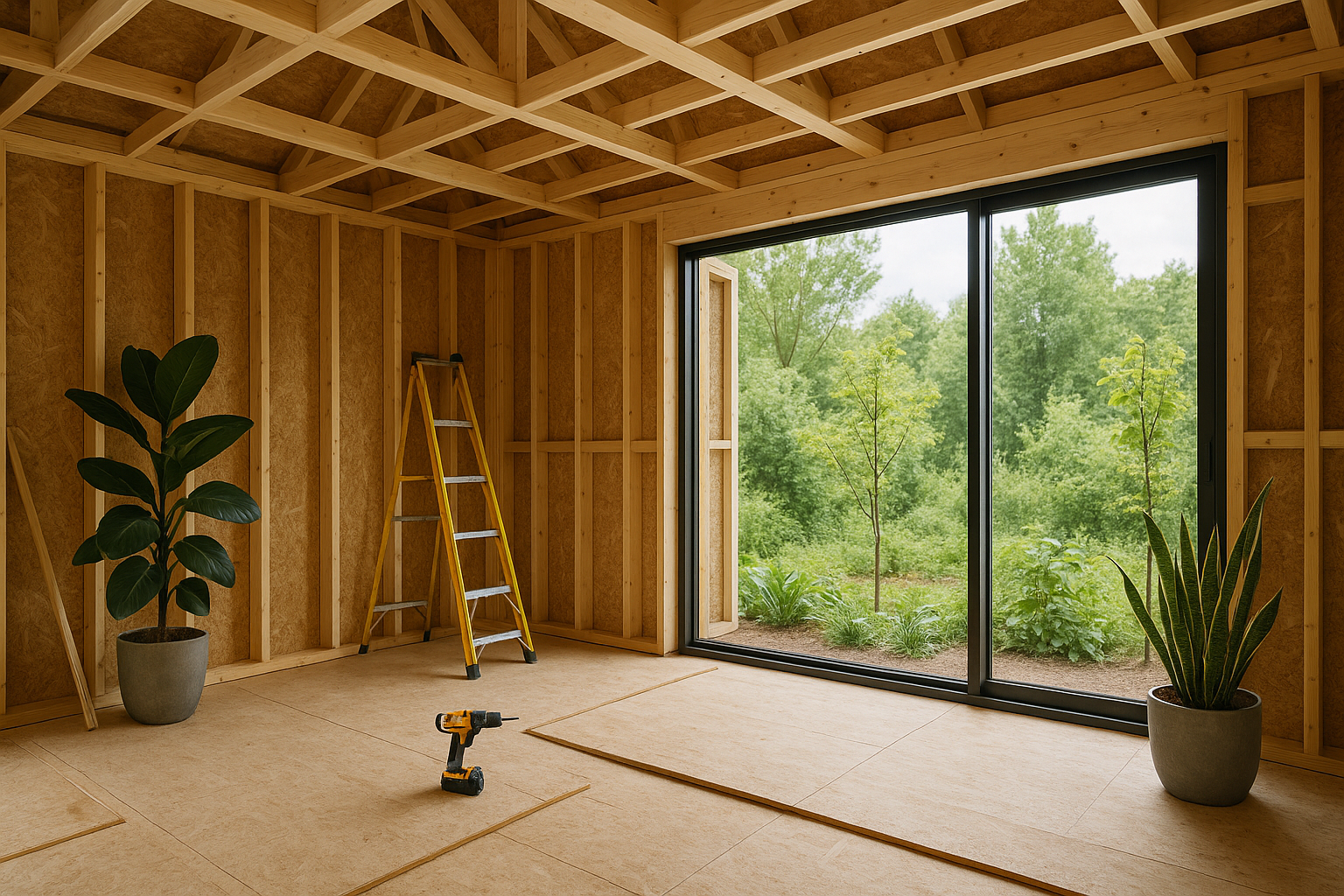 VI Properties How nature-inspired design can improve health, happiness, and home value. Modern living with natural light, houseplants, and wood accents showing biophilic design.