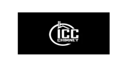 The logo for icc chimney is on a black background.