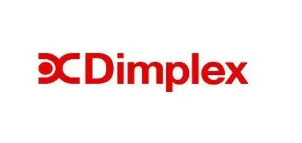The dimplex logo is red and white on a white background.