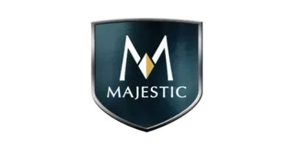The majestic logo is a shield with a m on it.