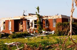 Wrecked house