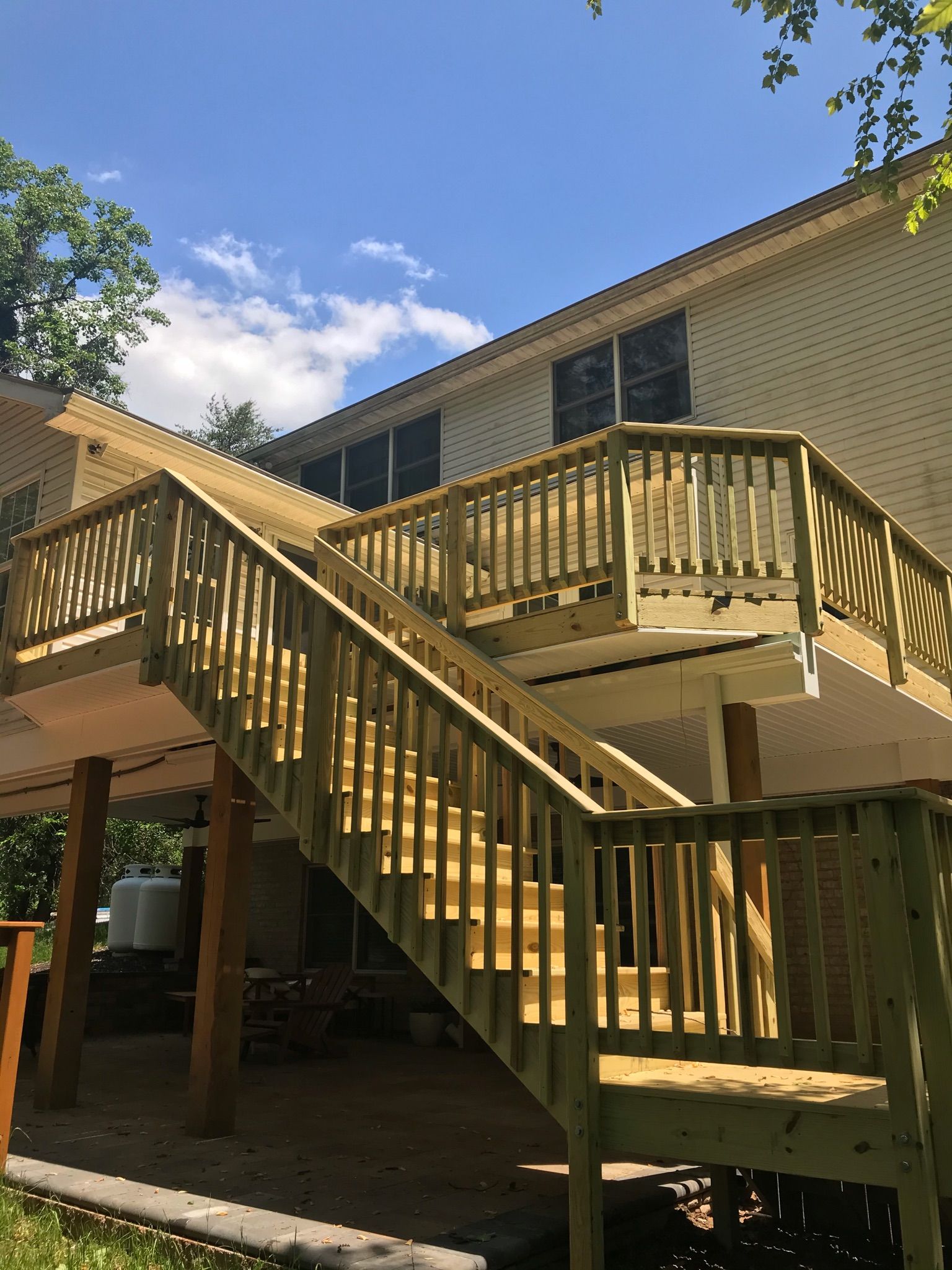 wooden decks and stairs